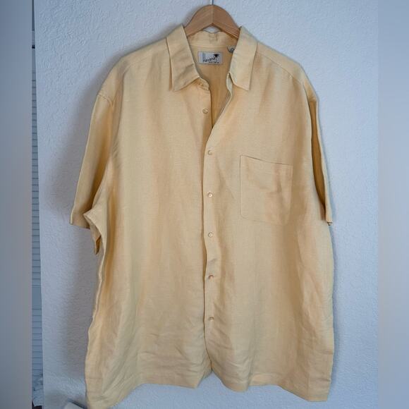 Havana Other - Havana Shirt Linen Button Down Shirt Casual Resortwear Vacation Resort Mens XXL